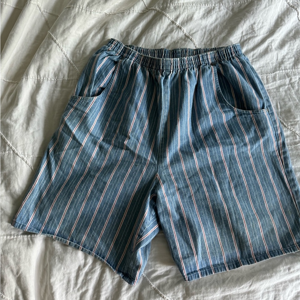 Vintage Long Striped Shorts